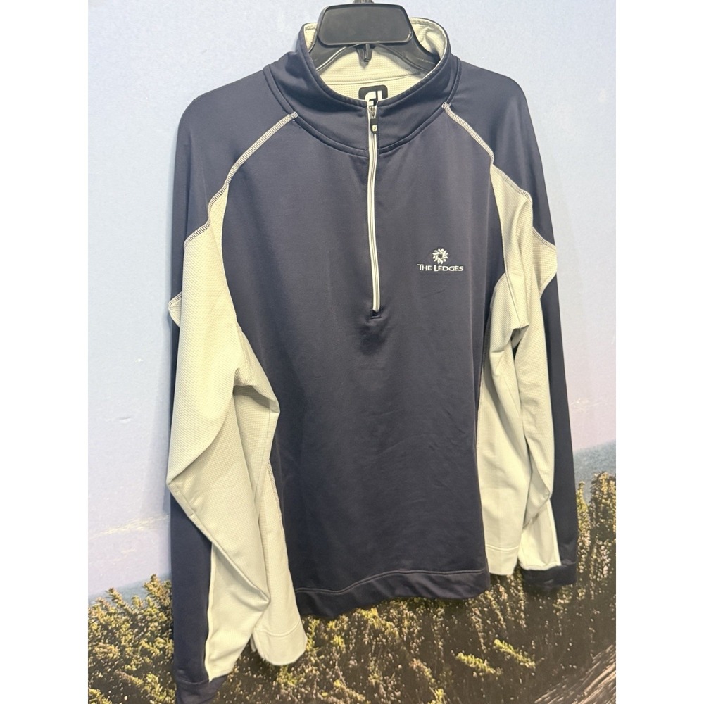 FootJoy Men's Midlayer Pullover Navy Ledges St George Utah Golf Course L